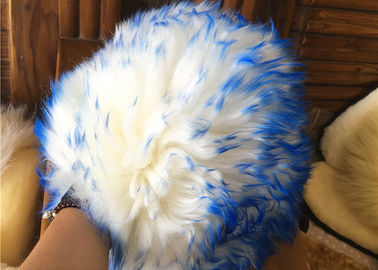 China Durable Long Wool Sheepskin Car Wash Gloves , Sheep Wash Mitt With Silky Texture supplier
