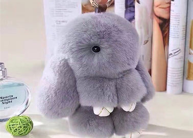 China 100% Handmade Handbag Bunny Fluffy Keychain Christmas Gift With Customized Color supplier