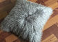 18 Inches Long Sheep Fur Decorative Pillows , Mongolian Fur Outdoor Throw Pillows  supplier