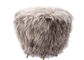 Genuine Mongolian fur Natural Curly Hair Tibet Lamb Fur Long Wool ottoman cover supplier