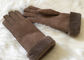 ladies double face shearling Turn Cuff gloves hand sewn shearling suede gloves supplier