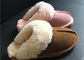 Ladies Genuine Sheepskin Slippers Mules Non Slip Hard Sole Womens winter Warm Slippers supplier